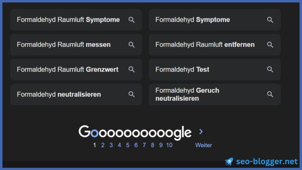 Screenshot des Abschnitts “Wird auch oft gesucht” auf einer Ergebnisseite von Google.