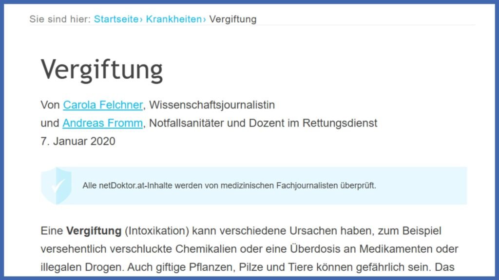 Ein Artikel auf Netdoktor.at.